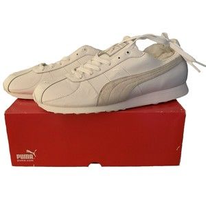 PUMA Women's Smash Platform 2 Sneaker White-Metallic Silver Sz 10.5 Box VINTAGE